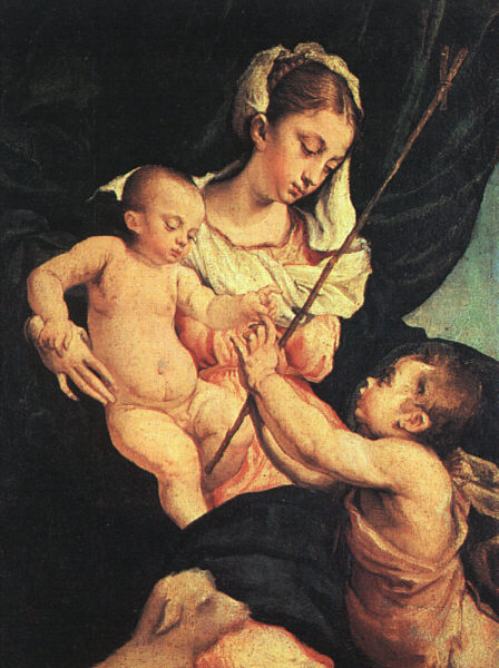 Madonna and Child with Saint John the Baptistn 76uy